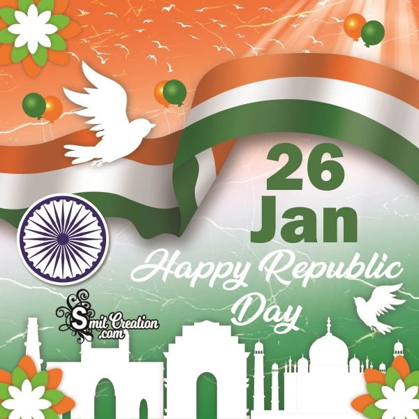 26 January Happy Republic Day Image