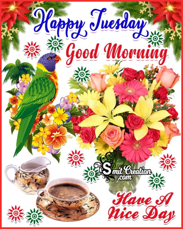 Happy Tuesday Good Morning Card - SmitCreation.com