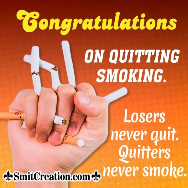 Congratulations for Quit Smoking Quotes