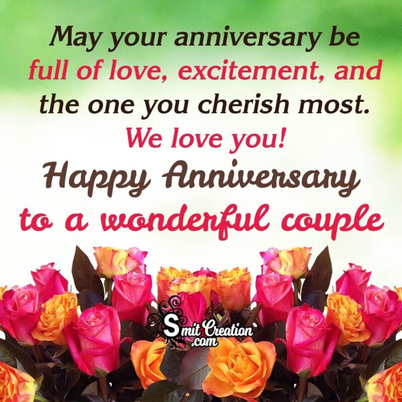 Happy Anniversary Anniversary Wishes for Couple - SmitCreation.com