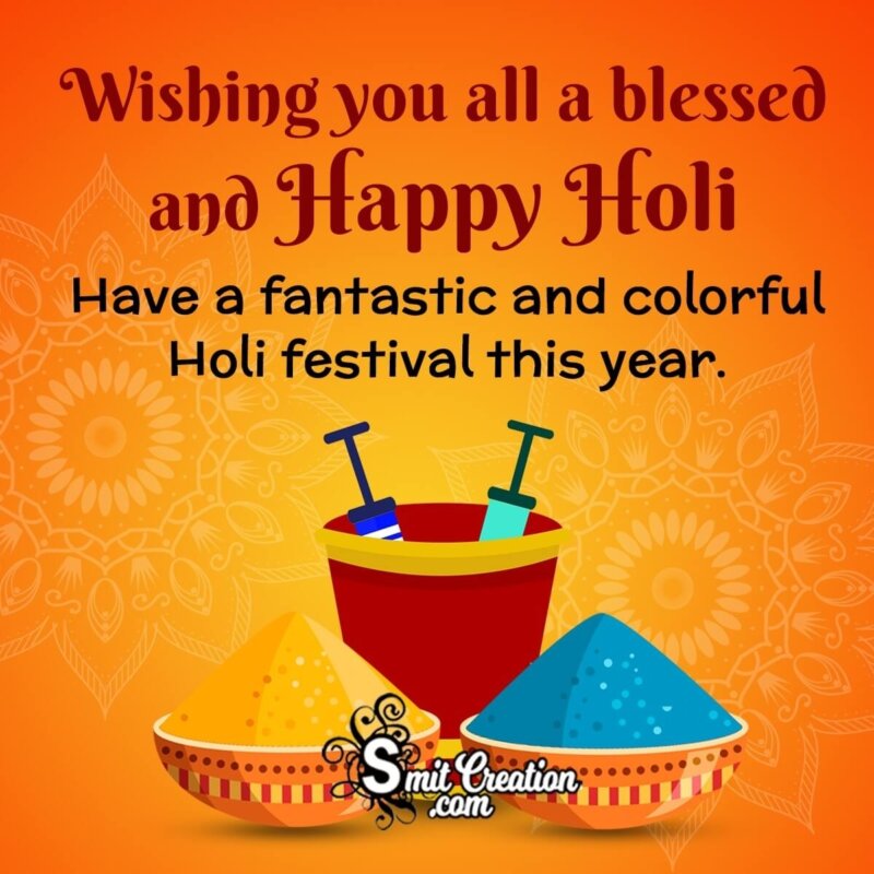Happy Holi Wishes In English - SmitCreation.com