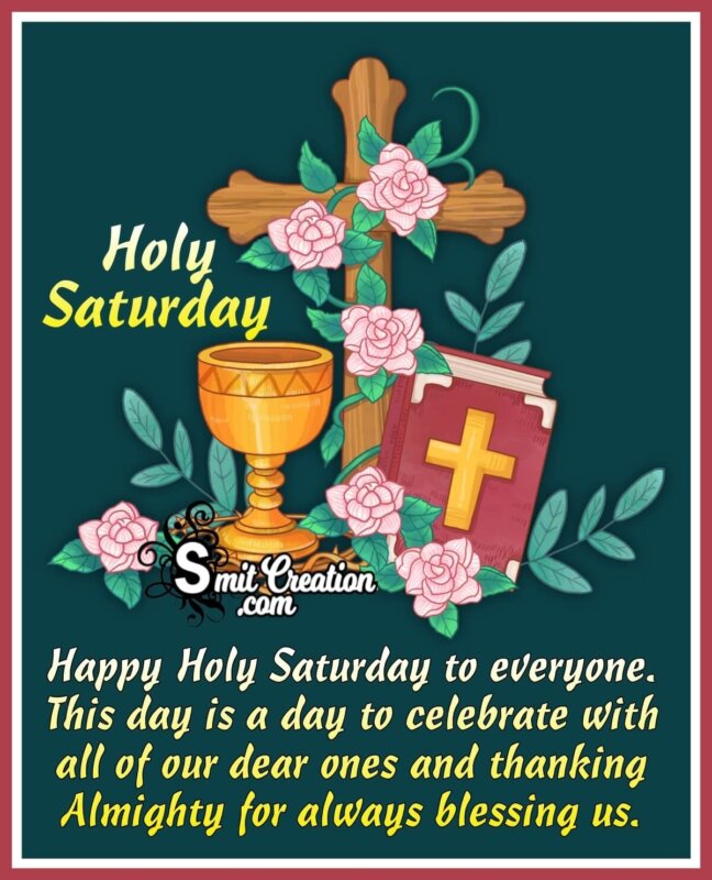 Happy Holy Saturday Blessings Image - SmitCreation.com