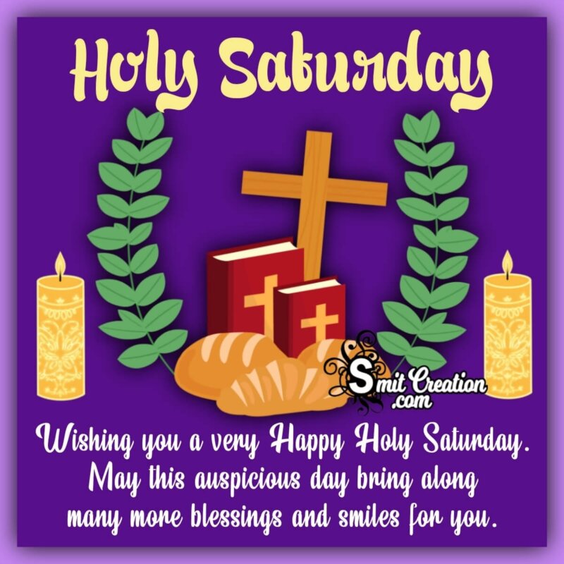 Happy Holy Saturday Wishes Image - SmitCreation.com