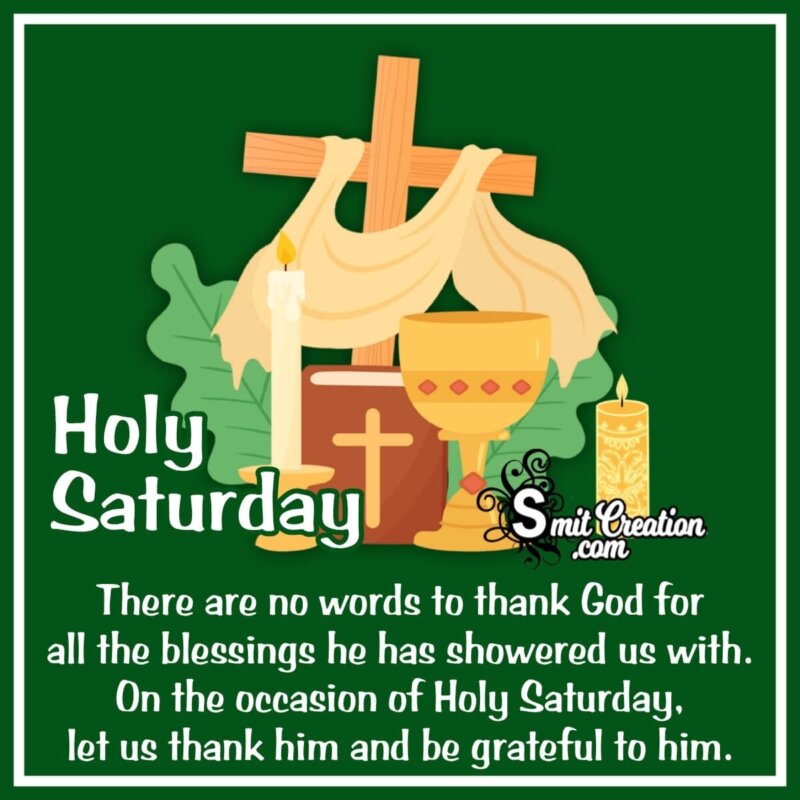 Holy Saturday Thanks Image - SmitCreation.com