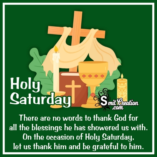 Holy Saturday Thanks Image