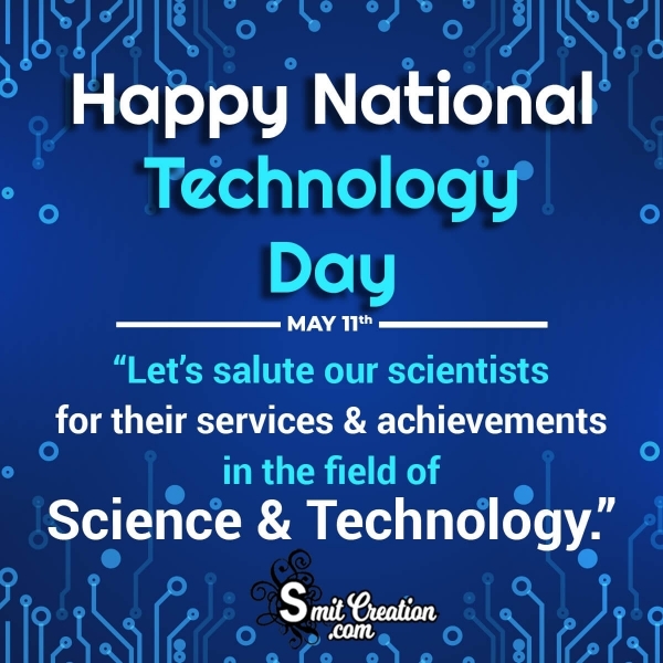 Happy National Technology Day Status