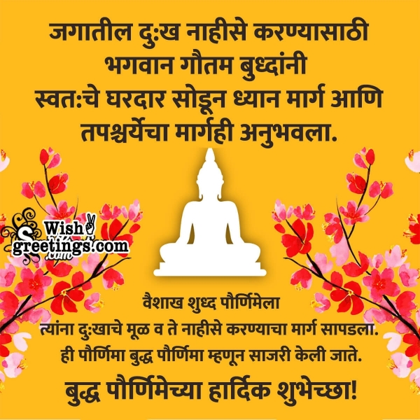 Buddha Purnima Marathi Message Image