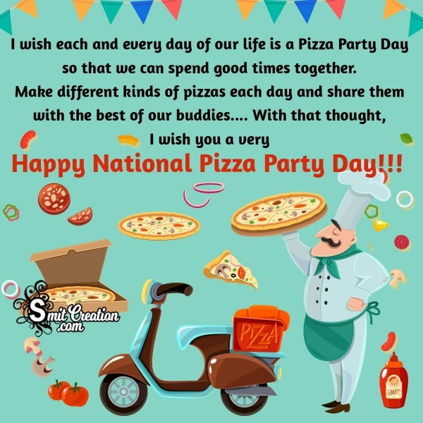 Happy National Pizza Party Day Wish