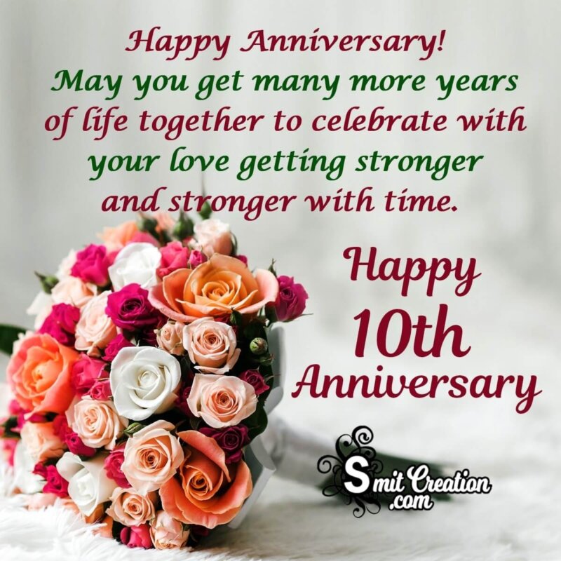 10th Marriage Anniversary Wishes Quotes - SmitCreation.com