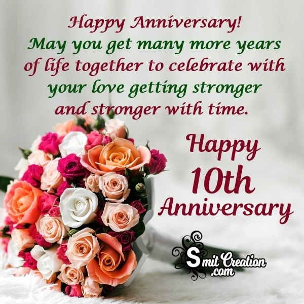 10th Marriage Anniversary Wishes Quotes