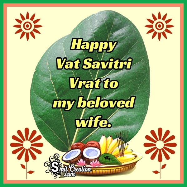 Happy Vat Savitri Vrat Image For Wife