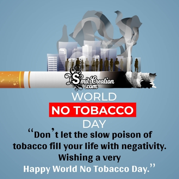 Happy World No Tobacco Day Status