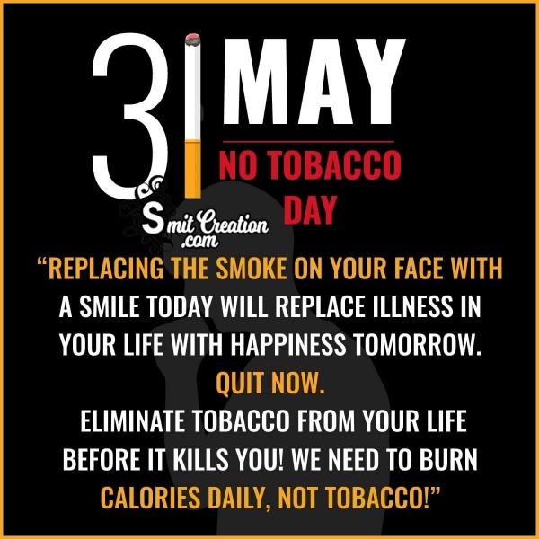 31 May World No Tobacco Day Status