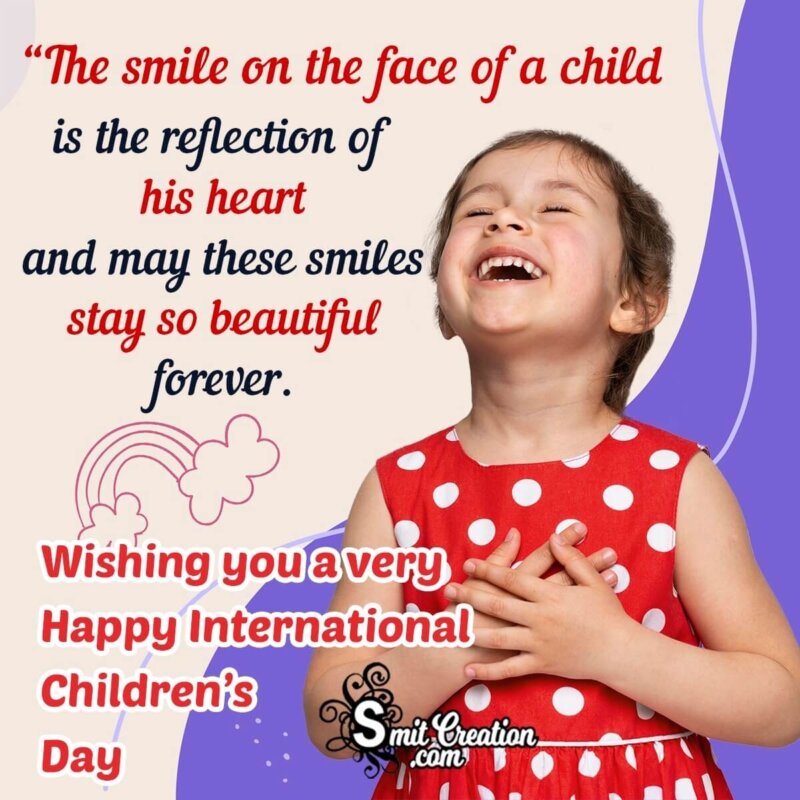 Happy International Children's Day Wish Image - SmitCreation.com