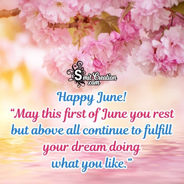 Happy June Wish In English