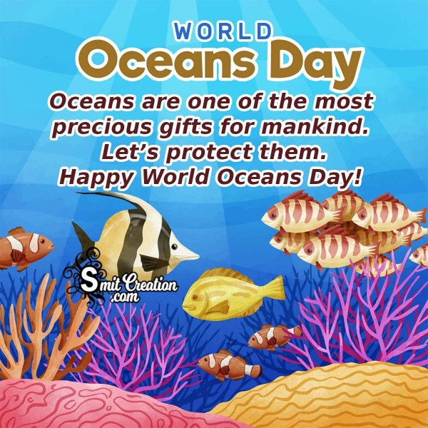 Happy World Oceans Day Wish Image
