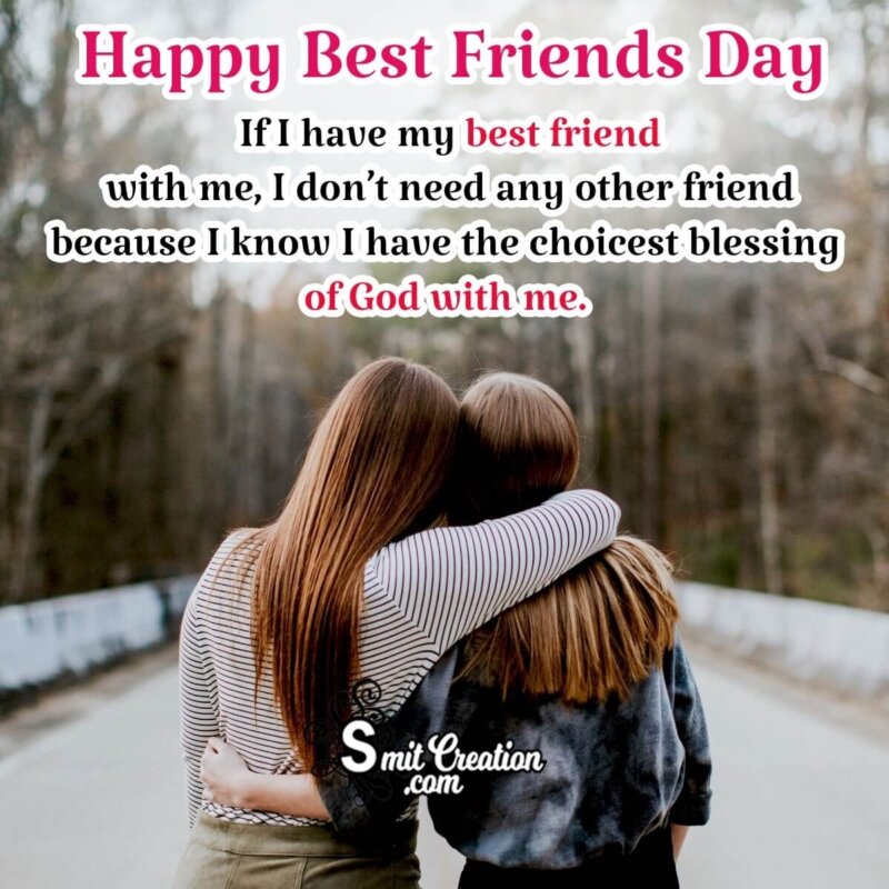 Happy Best Friends Day Quote - SmitCreation.com