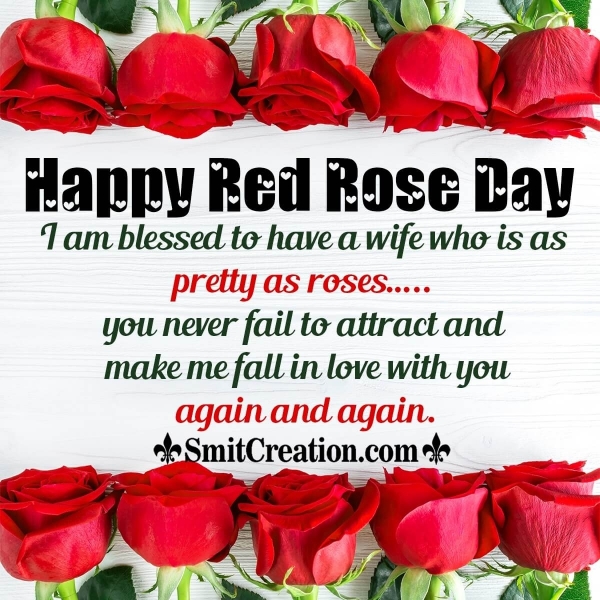Happy Red Rose Day Wishes for Wife