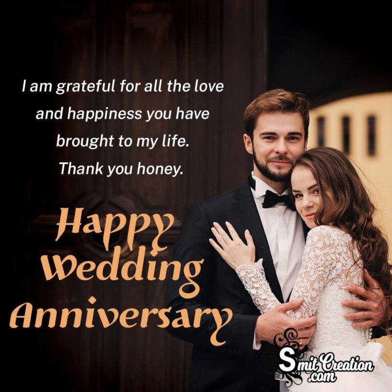 Happy Wedding Anniversary Honey - SmitCreation.com
