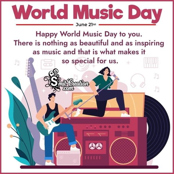 Happy World Music Day Message