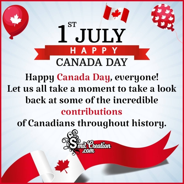 1 July Happy Canada Day Image