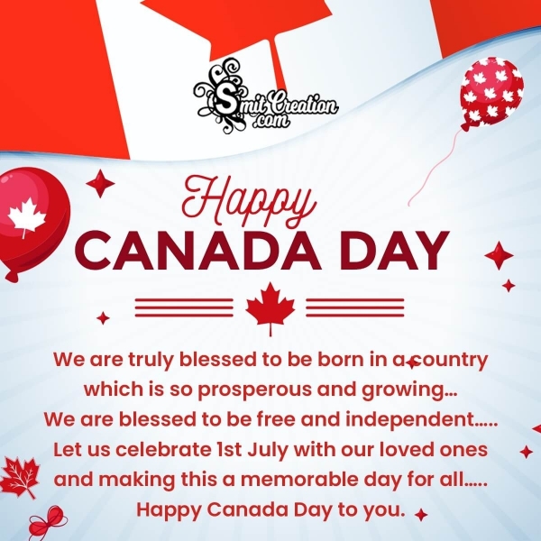 Happy Canada Day Message Image