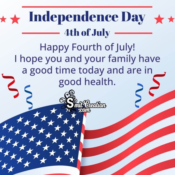 Fourth of July Greetings For Family