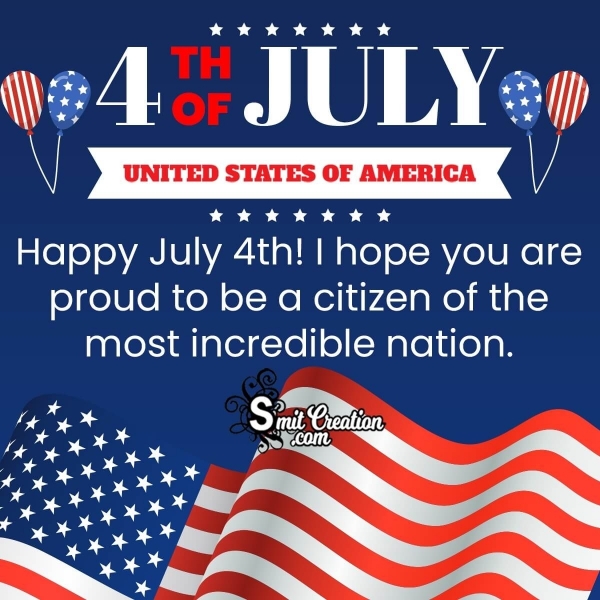 Fourth of July Greetings For an American Friend