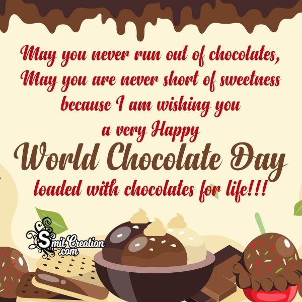 World Chocolate Day Message Image
