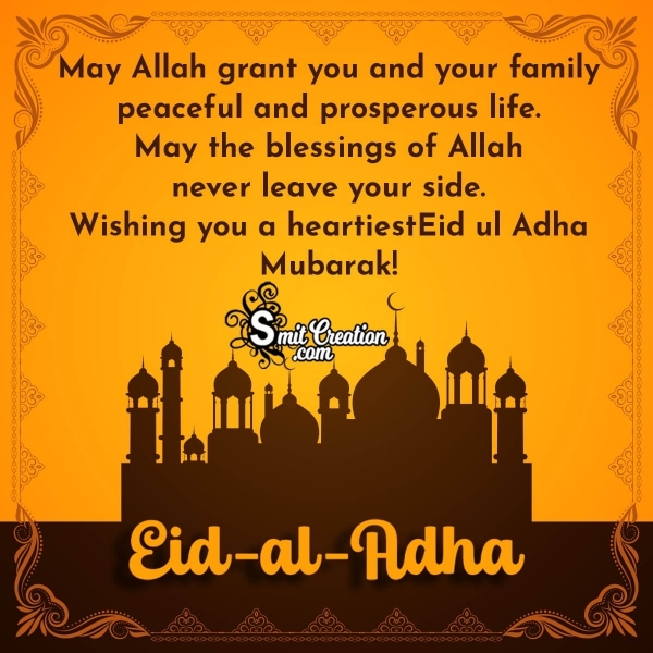 Wishing Eid Al adha Mubarak