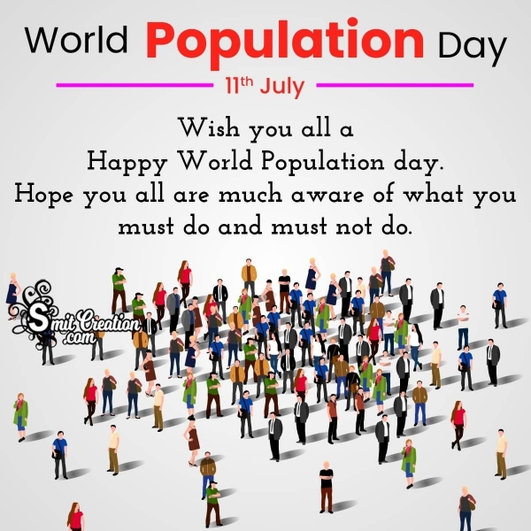 11 July World Population Day Wish Image