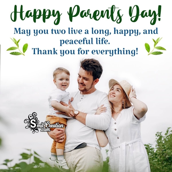 Happy Parents Day Thank You Image