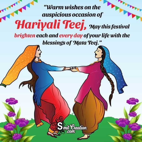 Happy Hariyali Teej Greeting Image