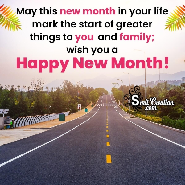 Happy New Month Wishes for Whatsapp