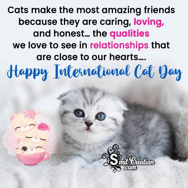 International Cat Day Wishes, Messages, Quotes Images