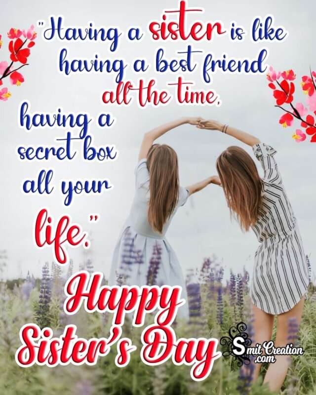 Wish You a Happy Sister's Day - SmitCreation.com