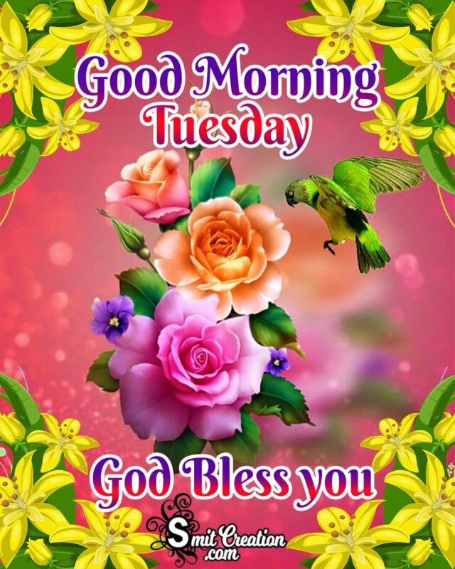 Good Morning Tuesday God Bless You - SmitCreation.com