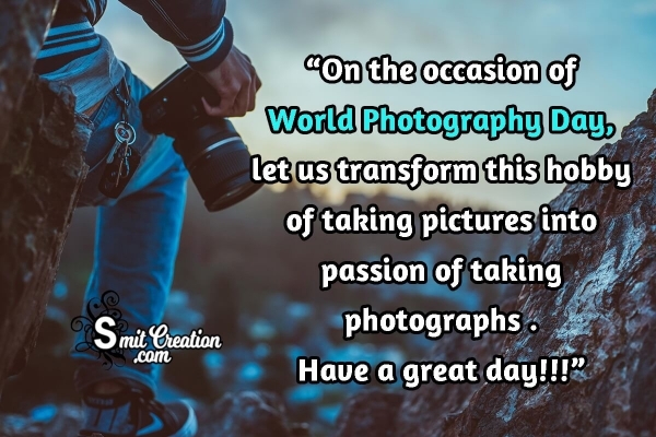 World Photography Day Quote Image