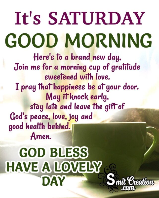 God Bless You Have A Lovely Saturday - SmitCreation.com