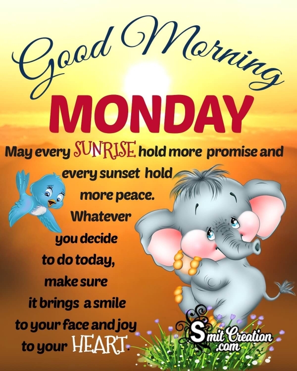 Good Morning Monday Wish Image