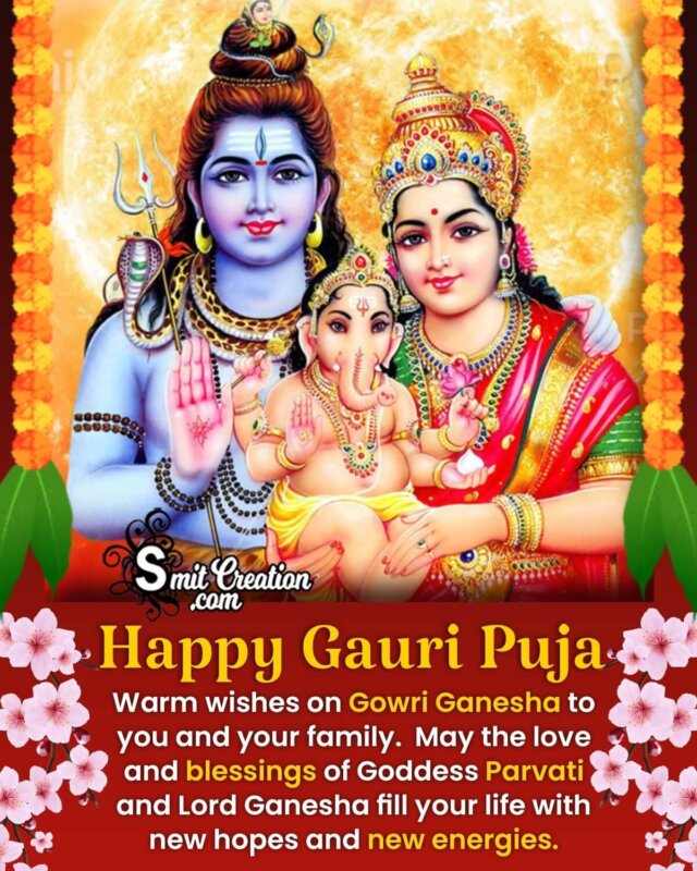 Warm Wishes On Gowri Ganesha - SmitCreation.com