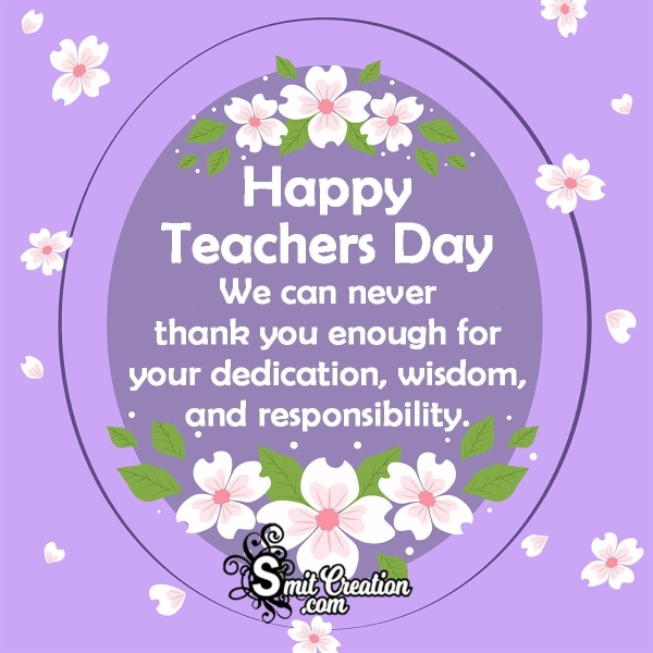Happy Teachers Day Thank You Card