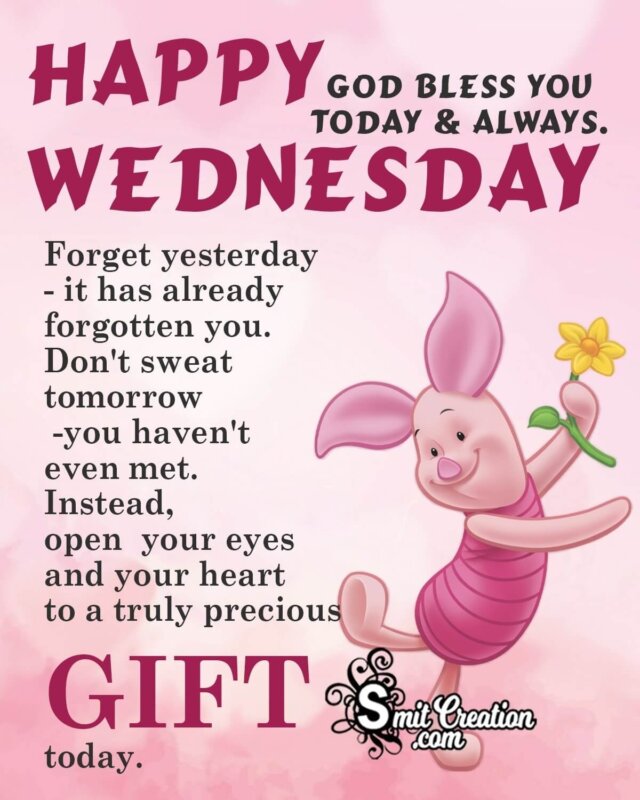 Happy WEDNESDAY God bless you - SmitCreation.com