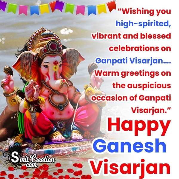 Warm Greetings On Ganpati Visarjan