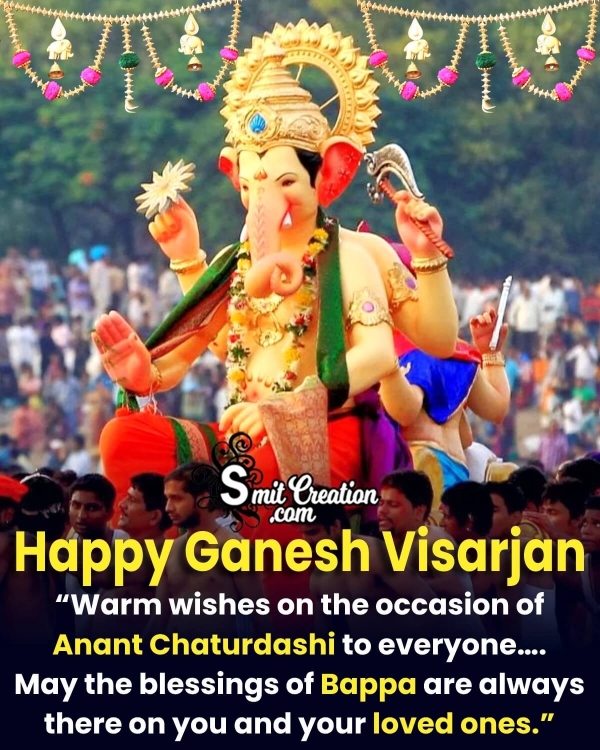 Warm Wishes For Ganesh Visarjan