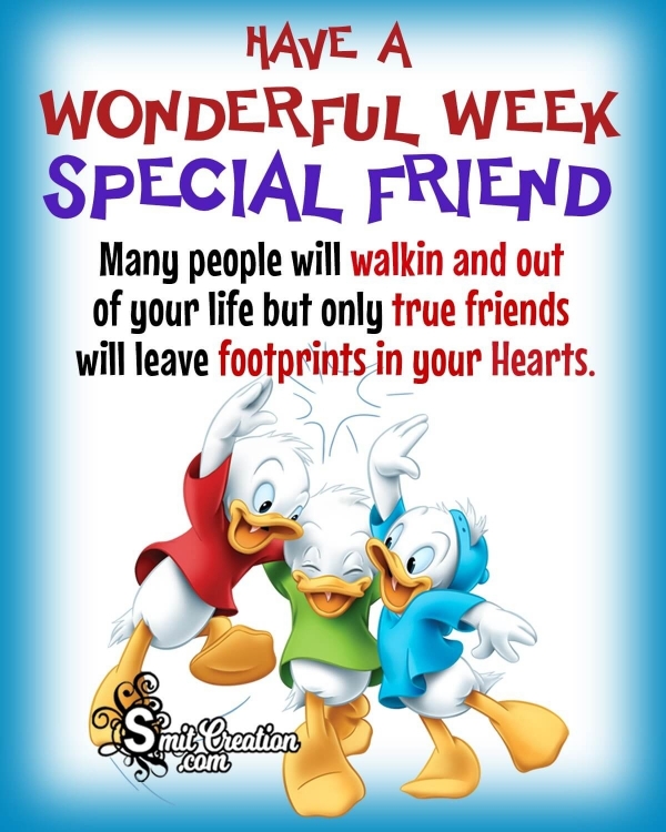 Have a Wonderful Week Special Friend