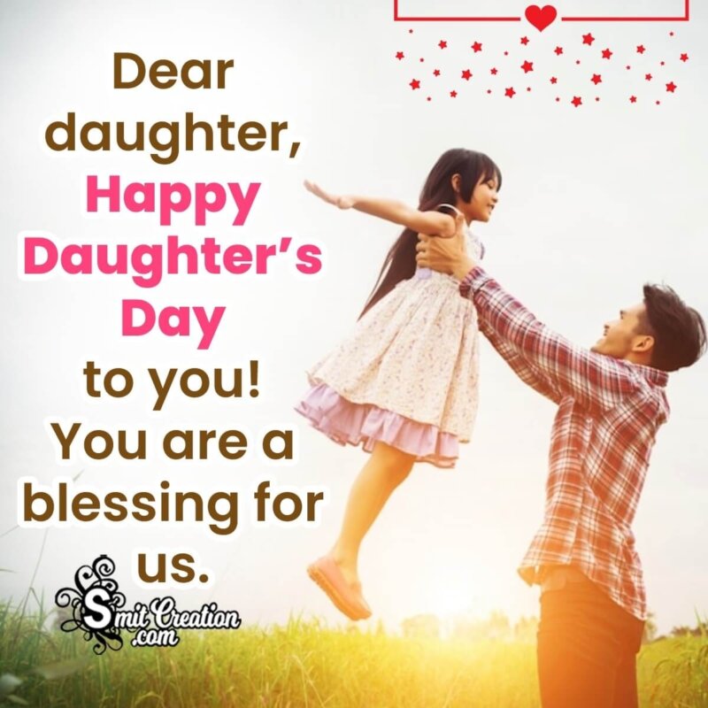 Happy Daughters Day Status Pic - SmitCreation.com