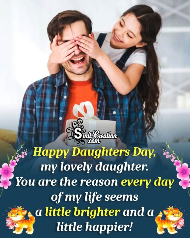 Happy Daughters Day Whatsapp Status Pic - SmitCreation.com