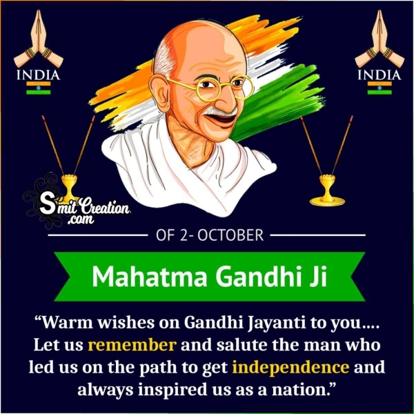 Warm Greetings on Gandhi Jayanti