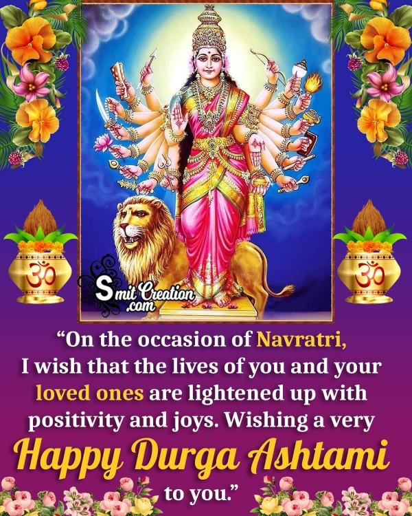 Happy Durga Ashtami Greeting Image